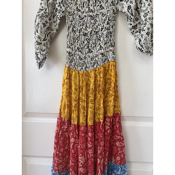 Cool Change Boho Jodi Dress Multicolor Meadow Floral Print Tiered Size XS NWT - Picture 3 of 6